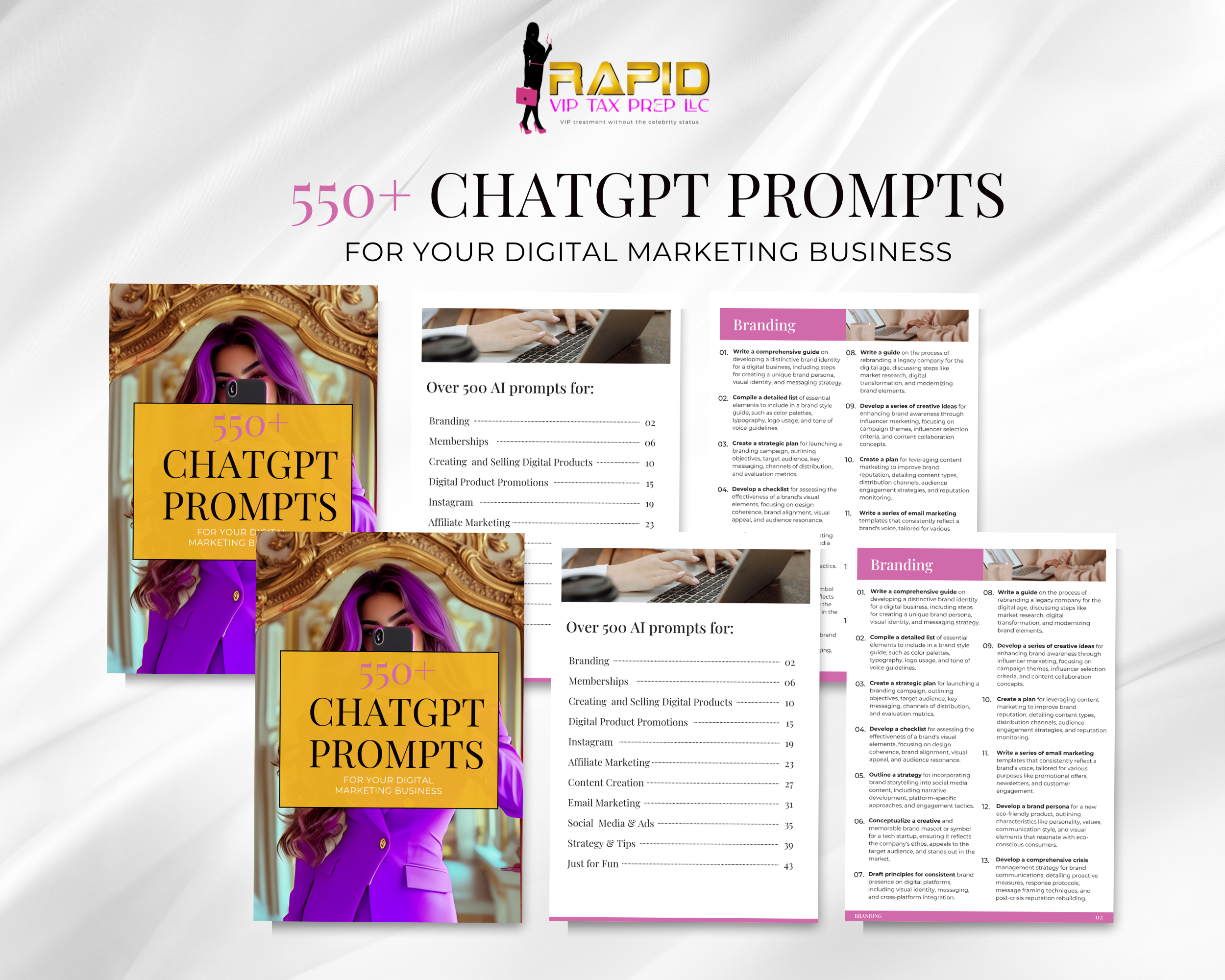 550+ ChatGPT Prompts for Your Biz