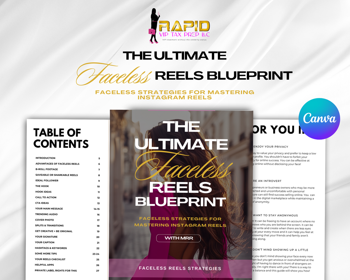 ULTIMATE FACELESS REELS BLUEPRINT